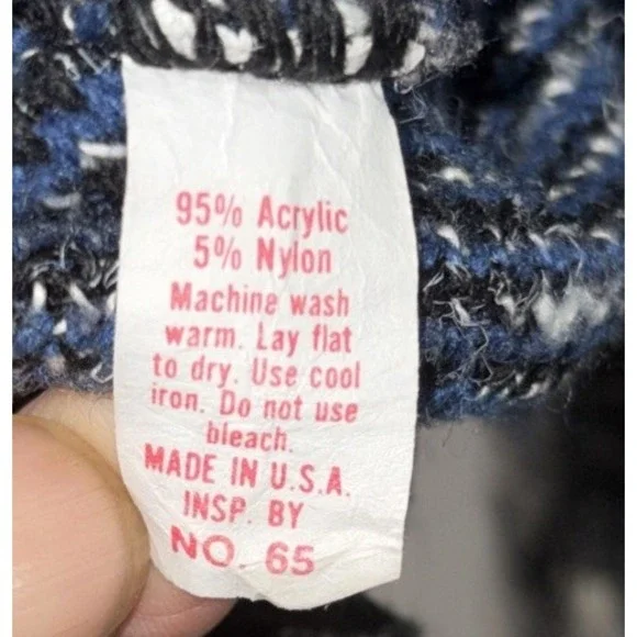 VTG Scandia‎ Cardigan Sweater Mens L Abstract Eclectic Grandpa Kurt Cobain USA - Picture 8 of 10